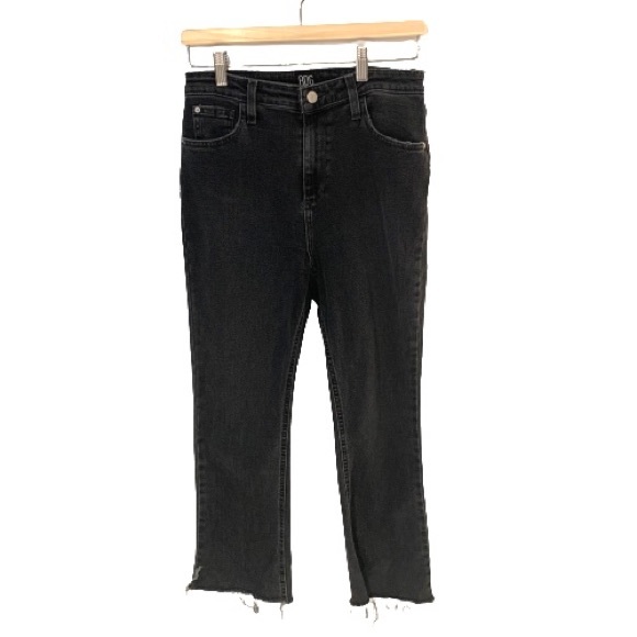 BDG Kick Flare High-Rise Cropped Faded Black Jeans - Picture 4 of 8
